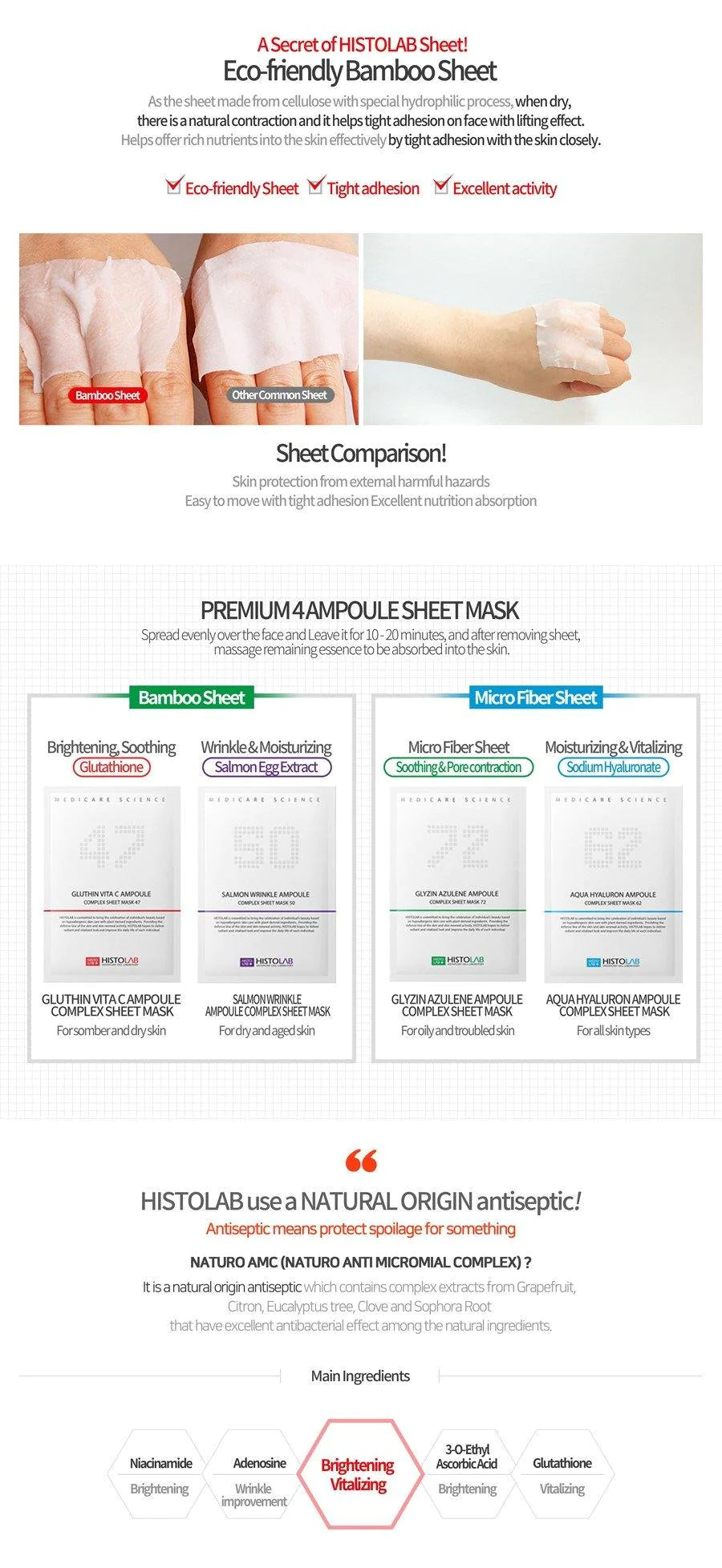 Gluthin Ampoule Complex Sheet Mask 47 (5 Masks)