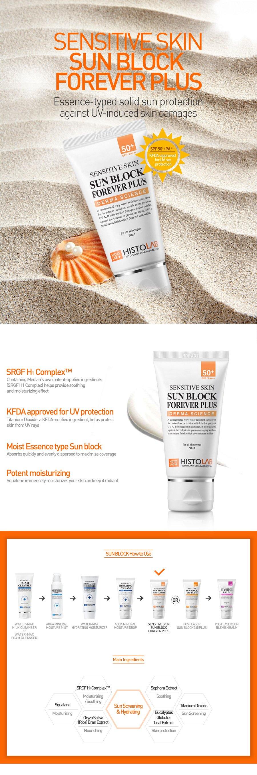 Sensitive Skin Sun Block Forever Plus (SPF 50 PA+++/Broad Spectrum)